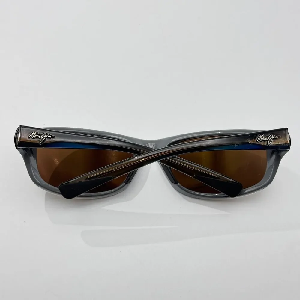 Maui Jim Sunglasses Kipahulu STG-BG MJ279-03F Brown Wrap Frame Bronze Lens 59mm